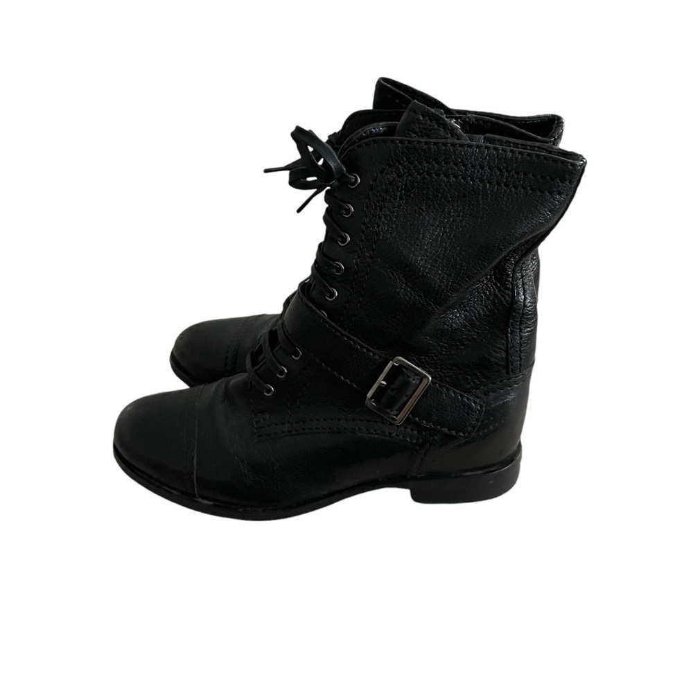 Prada Leather Combat Boots With Lace up Closure and Buckle Size 37/6 - Picture 3 of 7